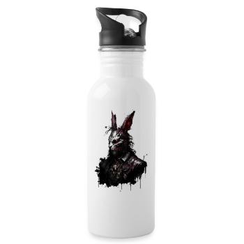 Undead Easter with suit - Water bottle with straw - white - Right