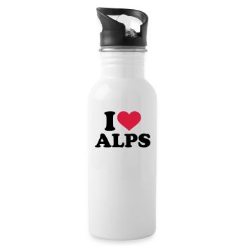 Alps - Water bottle with straw - white - Right