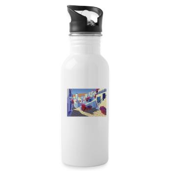 Greece - Trinkflasche mit integriertem Trinkhalm - Weiß - Rechts