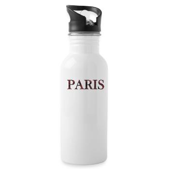 Paris - Trinkflasche mit integriertem Trinkhalm - Weiß - Rechts