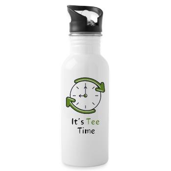 It's Tee Time - Water bottle with straw - white - Right
