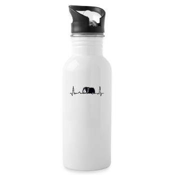Heartbeat guinea pig - Water bottle with straw - white - Right