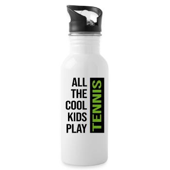 Tennis Tennis Match Tennis Player Match Ball - Water bottle with straw - white - Right