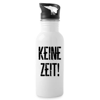 Keine Zeit Haben Eilig Nicht Stören Job Geschenk - Trinkflasche mit integriertem Trinkhalm - Weiß - Rechts