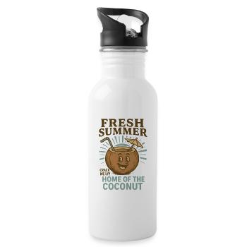Coconut Fresh Summer - Water bottle with straw - white - Right