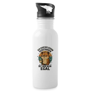 I don't care about hamsters Office - Water bottle with straw - white - Right