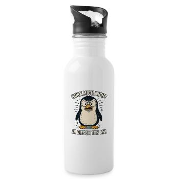 Ne me regarde pas sur ce ton drôle - Gourde avec paille intégrée - blanc - Droite