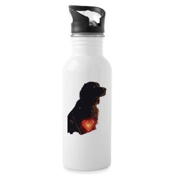 Heart of Loyalty 2050: The Eternal Bond - Trinkflasche mit integriertem Trinkhalm - Weiß - Rechts
