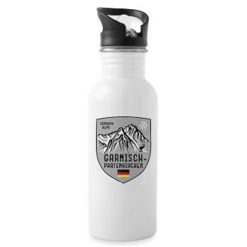 Garmisch Zugspitze Allemagne Armppen - Gourde avec paille intégrée - blanc - Droite