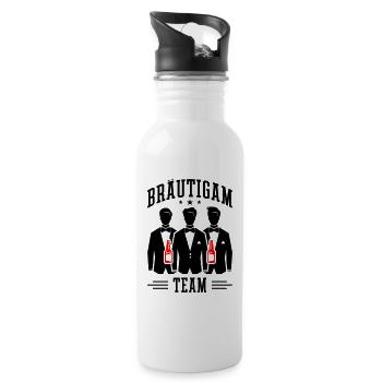 Team Groom Wedding - Water bottle with straw - white - Right