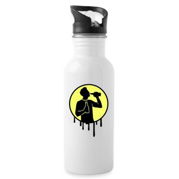 Booze Party Man - Water bottle with straw - white - Right