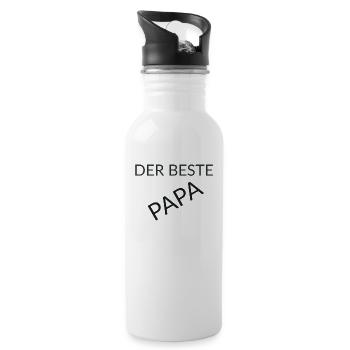 Le meilleur papa - Gourde avec paille intégrée - blanc - Droite