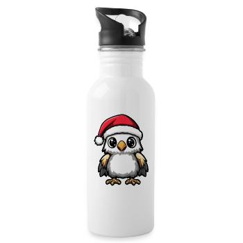 Aigle Noël mignon - Gourde avec paille intégrée - blanc - Droite