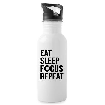 photographer photograph photo camera focus - Water bottle with straw - white - Right