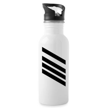 Stabsgefreiter Dienstgrad - Trinkflasche mit integriertem Trinkhalm - Weiß - Rechts