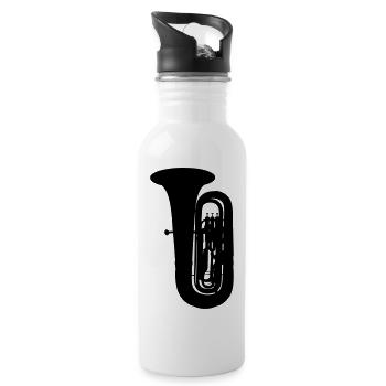 Tuba - Trinkflasche mit integriertem Trinkhalm - Weiß - Rechts
