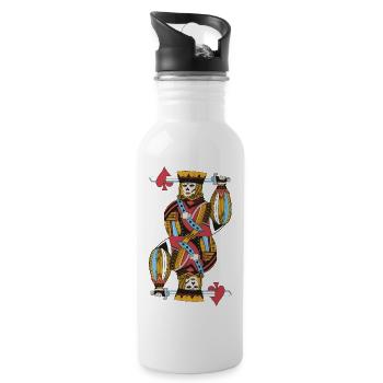 toten Königs - Trinkflasche mit integriertem Trinkhalm - Weiß - Rechts