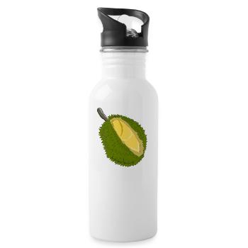 guanabana jackfruit jackfruit veggie veggie frui - Water bottle with straw - white - Right