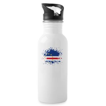 home country roots roots love Cape Verde png - Water bottle with straw - white - Right