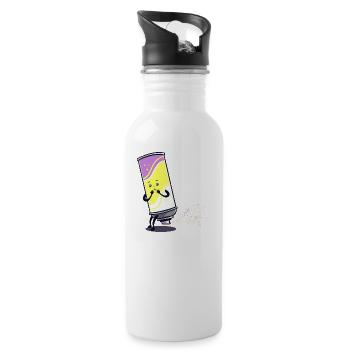 Spray Can Fart Fart Embarrassing Sprayer Gift - Water bottle with straw - white - Right