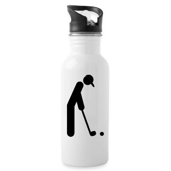 golfer_f1 - Gourde avec paille intégrée - blanc - Droite