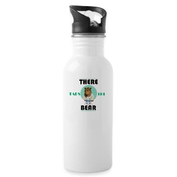The bear quivers Denglish Funny Funny - Water bottle with straw - white - Right