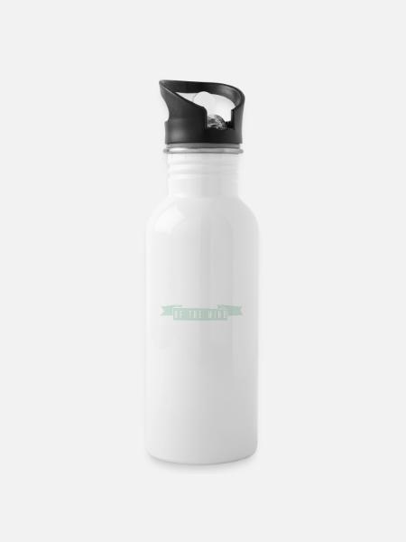 Gute Musik - Water bottle with straw - white