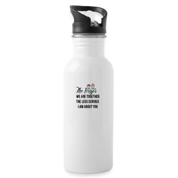 The longer we are together - Trinkflasche mit integriertem Trinkhalm - Weiß - Rechts