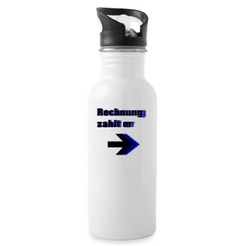 He pays the bill - Water bottle with straw - white - Right