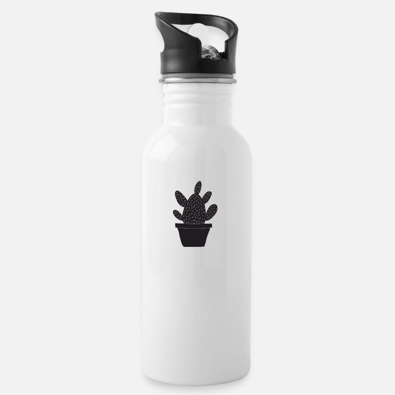CACTUS - Gourde avec paille intégrée - blanc