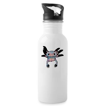 Axolotl - Water bottle with straw - white - Right