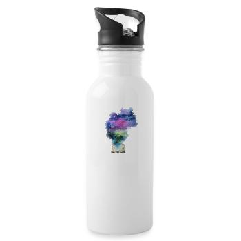 Book Magic T-Shirt - Water bottle with straw - white - Right