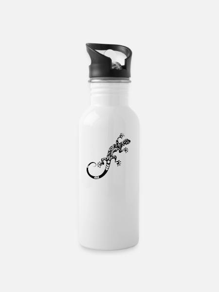 Salamander 1280 - Water bottle with straw - white