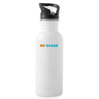 NU GLOAR Saxony funny gift home - Water bottle with straw - white - Right