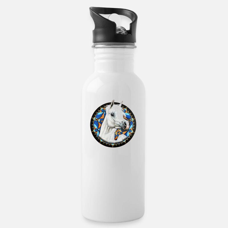 Valack - Water bottle with straw - white
