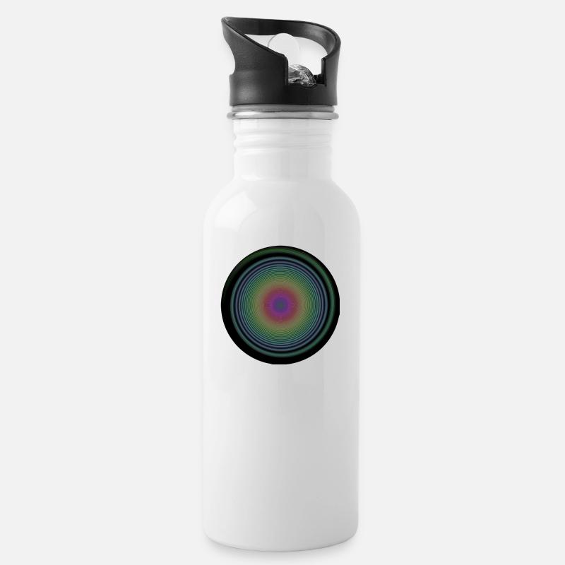 Spirale - Trinkflasche mit integriertem Trinkhalm - Weiß