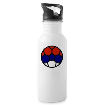 Soccer World Cup Flag Serbia World Cup - Water bottle with straw - white - Right