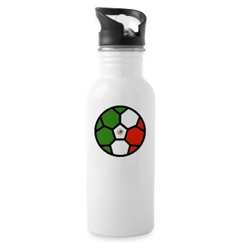 Soccer World Cup Flag Mexico World Cup - Water bottle with straw - white - Right