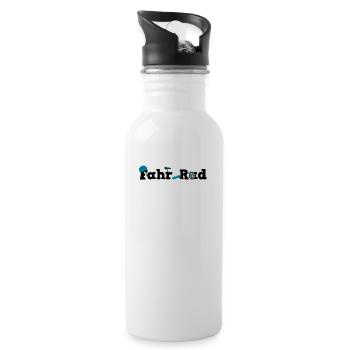 Fahrrad Fahrradfahren Fahrradtour - Trinkflasche mit integriertem Trinkhalm - Weiß - Rechts
