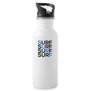 Surf Surf Surf Surf - Water bottle with straw - white - Right
