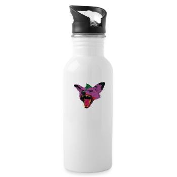 Hyenas - hyena - Water bottle with straw - white - Right