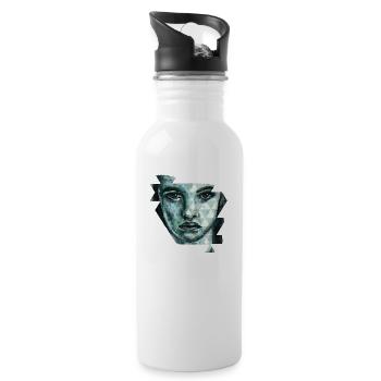 face - Water bottle with straw - white - Right