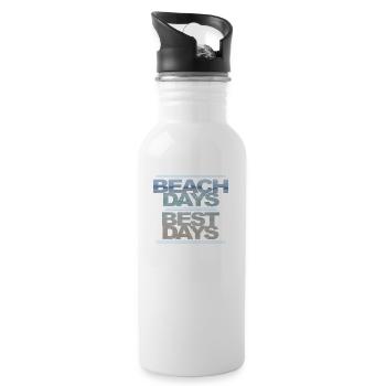 plage - Gourde avec paille intégrée - blanc - Droite