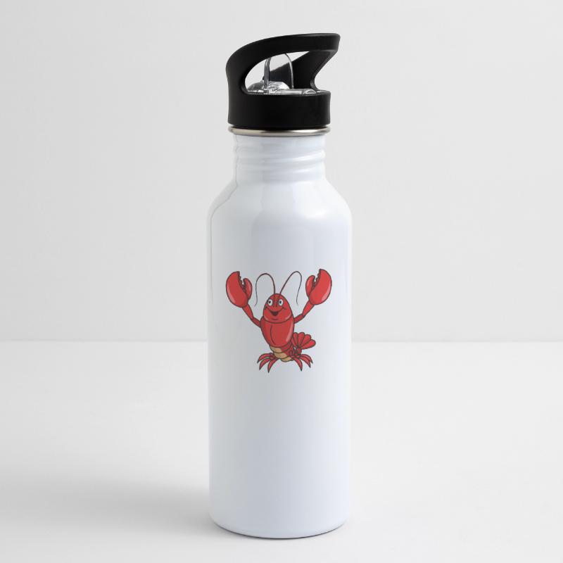 lobster Water bottle with straw