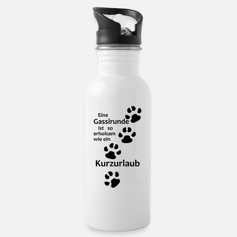 Hundesprüche,Hundebesitzer,Hundehalter,Hundeliebe - Trinkflasche mit integriertem Trinkhalm - Weiß