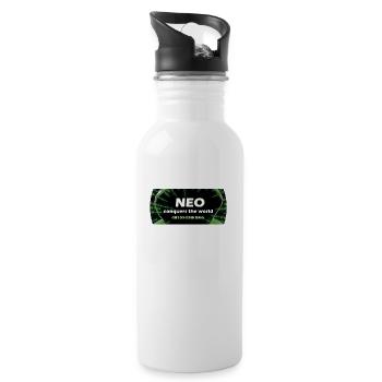 Neo - Gourde avec paille intégrée - blanc - Droite