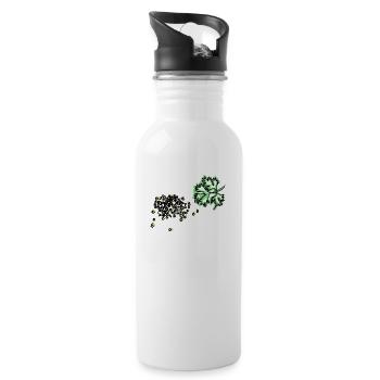 Koriander - Trinkflasche mit integriertem Trinkhalm - Weiß - Rechts