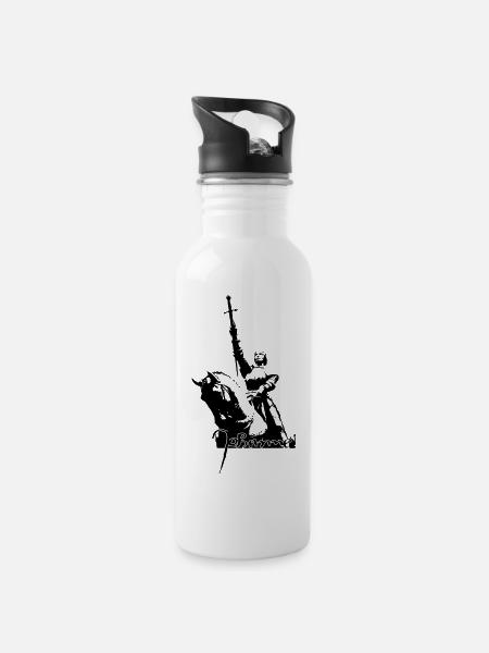 joan of arc - Water bottle with straw - white