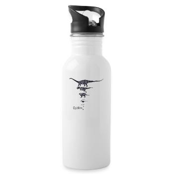 dinosaur - Water bottle with straw - white - Right