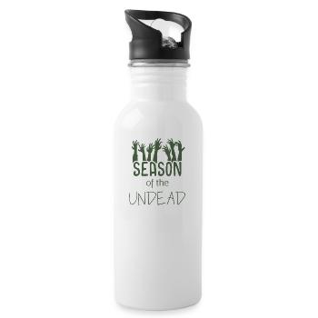Halloween Zombie - Trinkflasche mit integriertem Trinkhalm - Weiß - Rechts